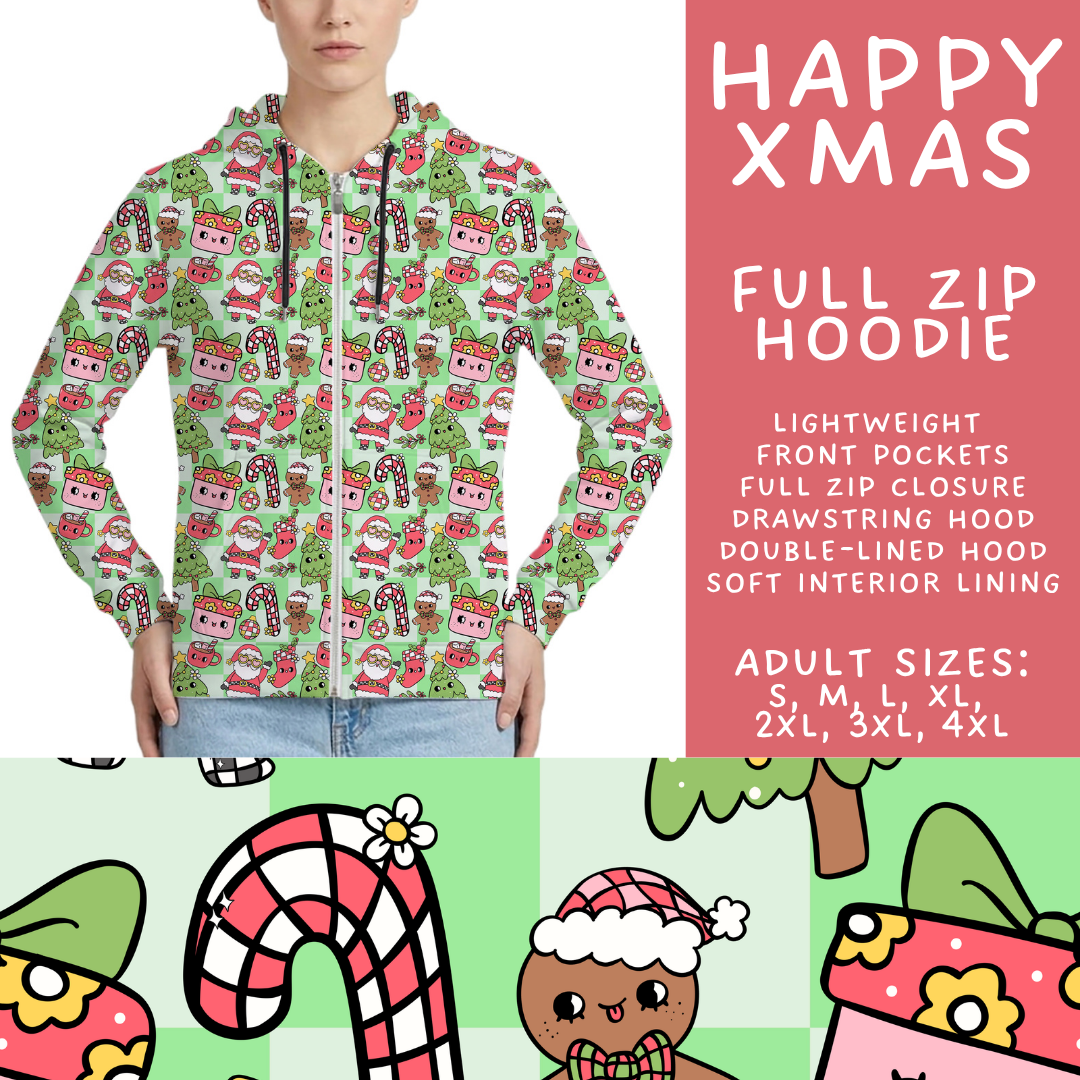 Batch #565 - Christmas in July 2 - Closes 8/5 - ETA early October - Happy Xmas Full Zip Hoodie
