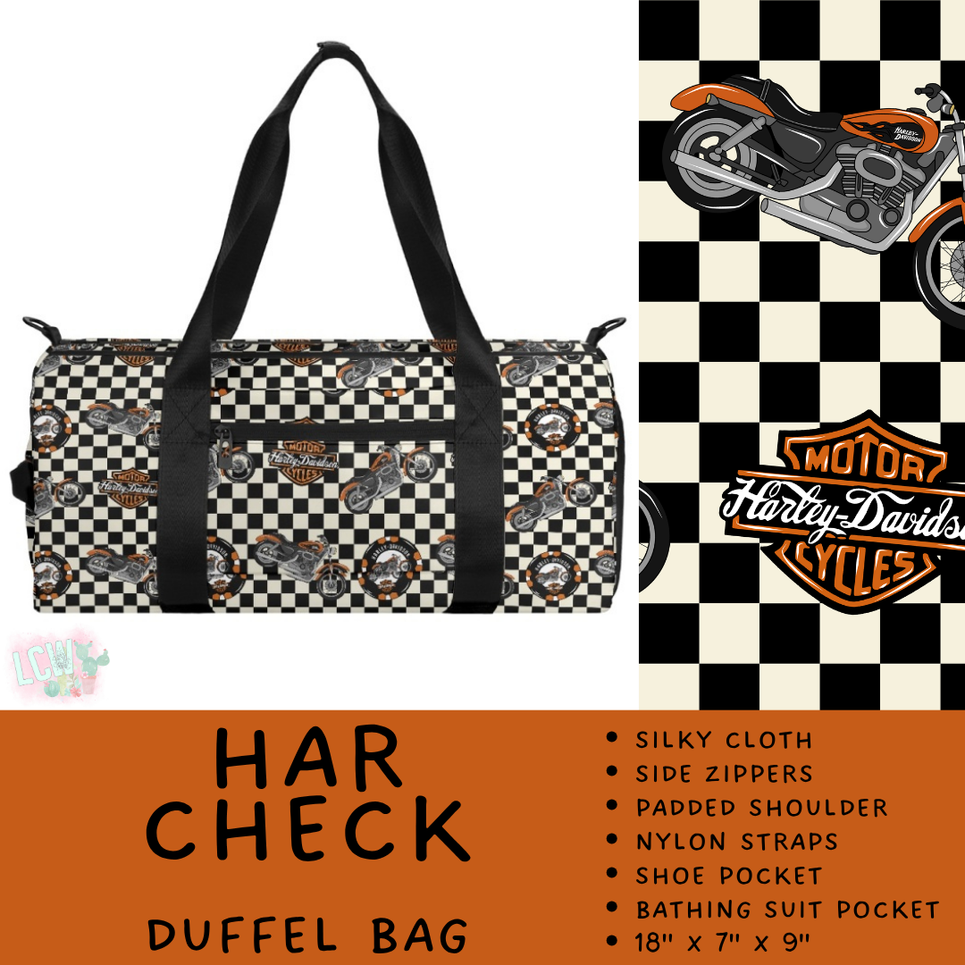 Batch #609 - Travel Collection 2 - Closes 11/6 - ETA early Jan - Har Check Duffel Bag