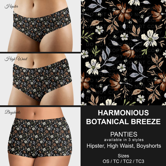B306 - Preorder Harmonious Botanical Breeze Panties (Closes 8/07. ETA mid October)