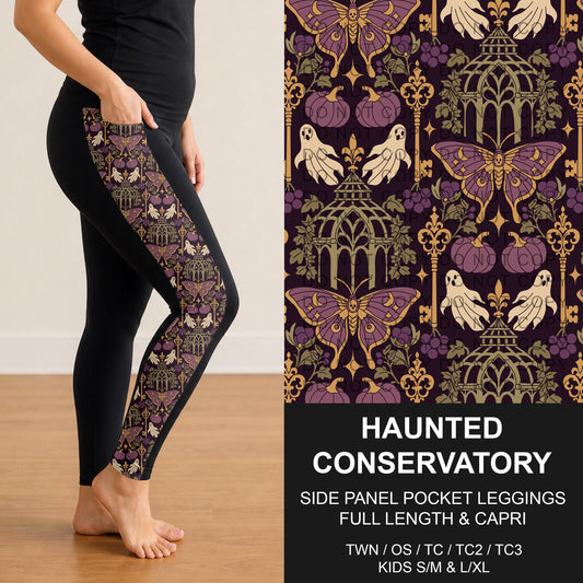 B307 - Preorder Haunted Conservatory Side Panel Pocket Leggings (Closes 8/02. ETA: early Oct.)