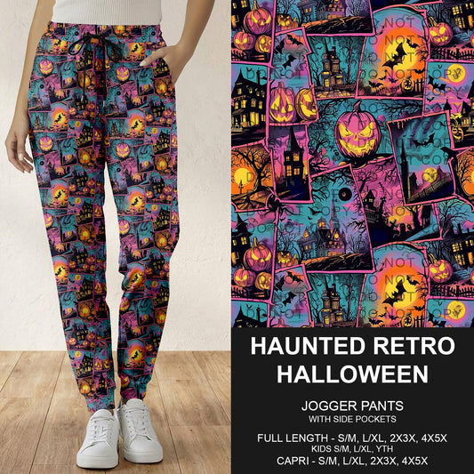 B305 - Preorder Haunted Retro Halloween Joggers (Closes 8/02. ETA: early Oct.)