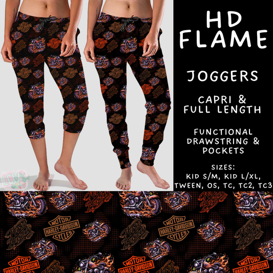 Batch #592 -  Fun Run 27 - Closes 9/30 - ETA late Nov - HD Flame Full and Capri Length Joggers