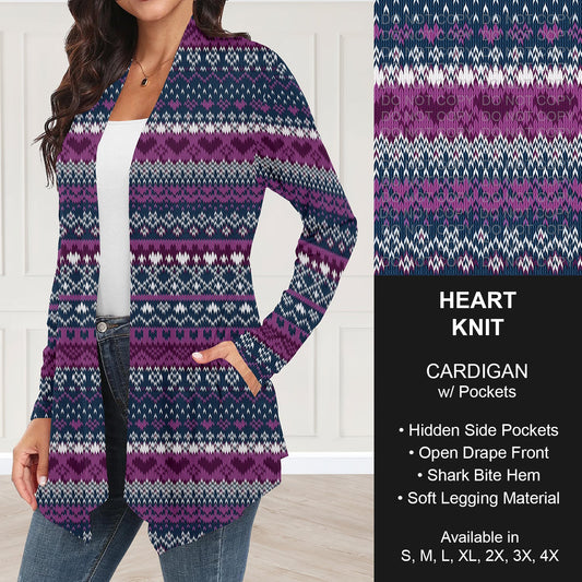 B263 - Preorder Heart Knit Cardigan w/ Pockets (Closes 11/30. ETA: late Jan.)
