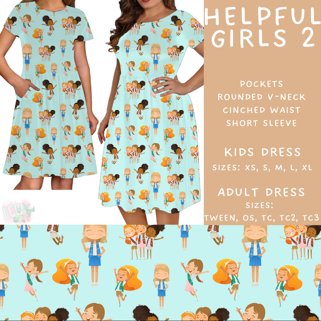 Batch #610 - Cookie Dealer 3 - Closes 11/9 - ETA early Jan - Helpful Girls 2 Women's & Girls Dresses