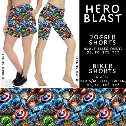 Batch #544 - Cool Characters 16 - Closes 6/17 - ETA mid August - Hero Blast Biker & Jogger Shorts