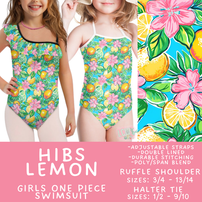 Batch #543 - Pool Party 2 - Closes 6/15 - ETA early/mid August - Hibs Lemon Girl's Swimsuit