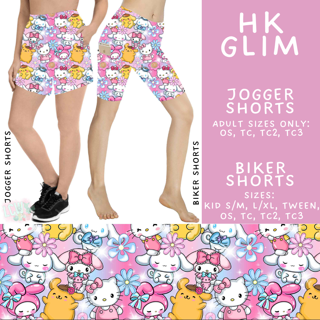 Batch #555 - Cool Characters 7 - Closes 7/13 - ETA mid Sept - HK Glim Biker & Jogger Shorts