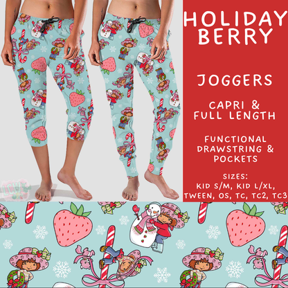 Batch #558 - Magical Character Christmas - Closes 7/20 - ETA mid/late Sept - Holiday Berry Full and Capri Length Joggers