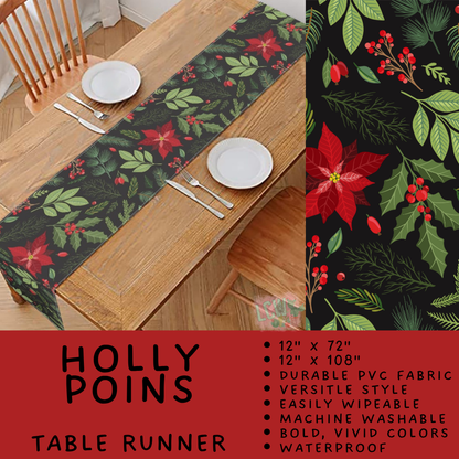 Batch #588 - Table Runners - Closes 9/21 - ETA early/mid Nov - Holly Poins Table Runner