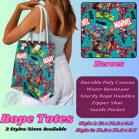 HEROES -ROPE TOTE PREORDER CLOSING 5/6