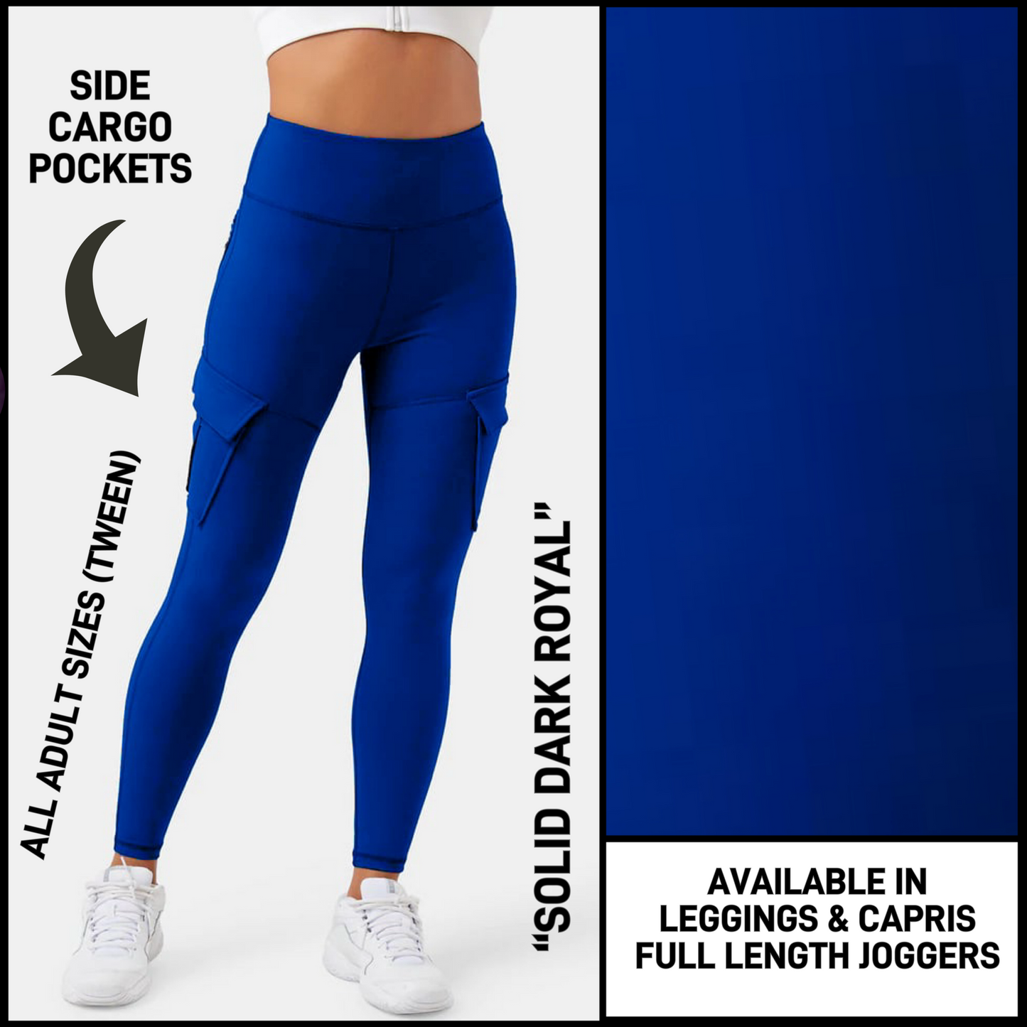 C30P - Solid Dark Royal with Cargo Pockets - Preorder Closing 1/7 ETA: Early March