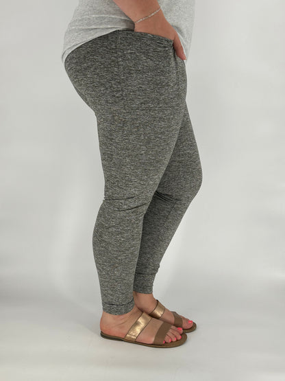 Gray Fleece Leggings w/ Pockets