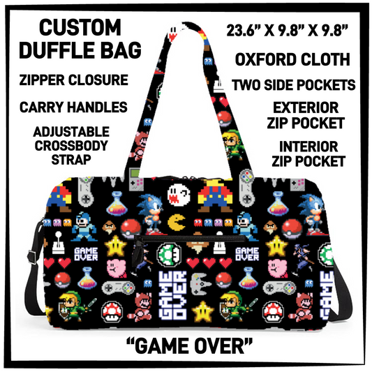 DF2B - Game Over Duffel Bag - Preorder Closing 6/25 ETA: Late Aug