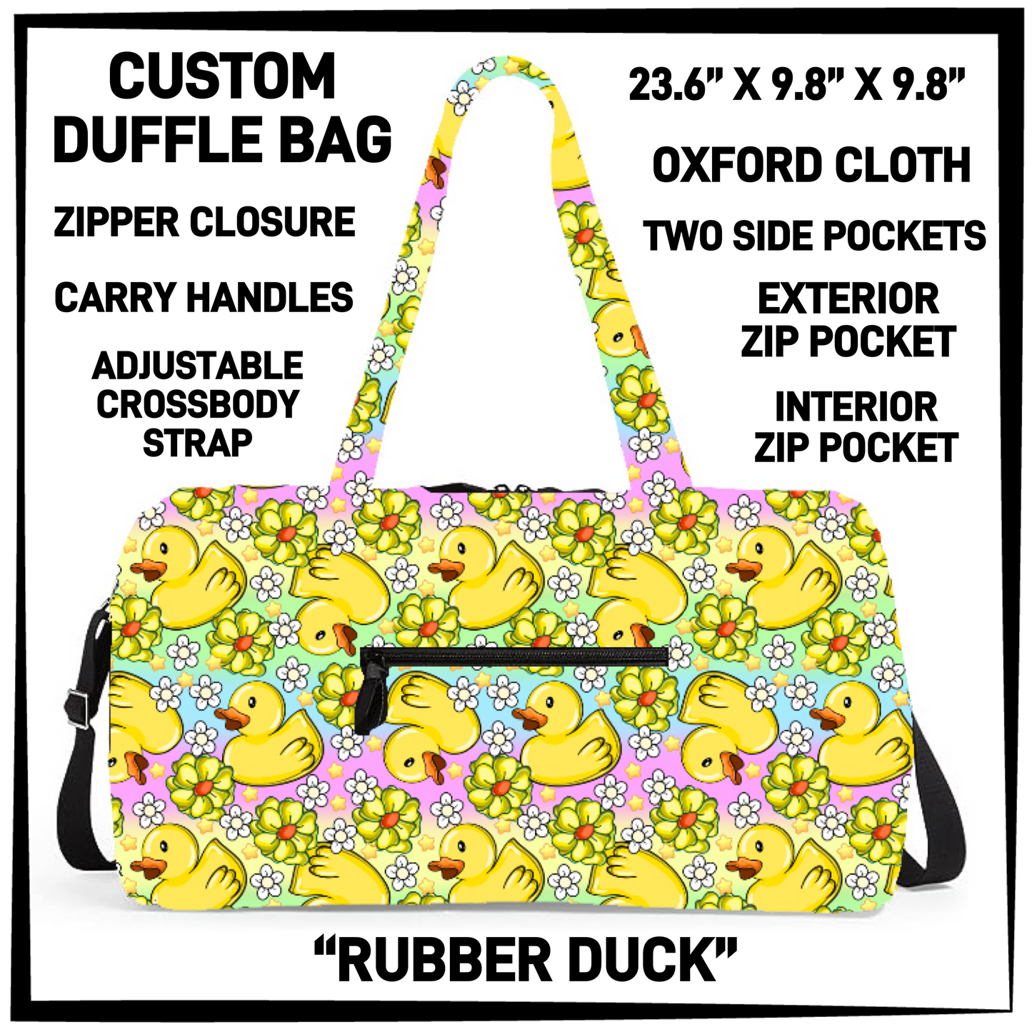 DF2B - Rubber Duck Duffel Bag - Preorder Closing 6/25 ETA: Late Aug