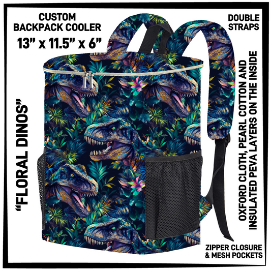 B4PK - Floral Dinos Backpack Cooler - Preorder Closing 2/10 ETA: Late April
