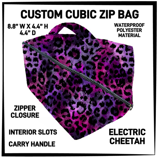 CZ1B - Electric Cheetah Cubic Zip Bag - Preorder Closing 7/8 ETA: Early Sept