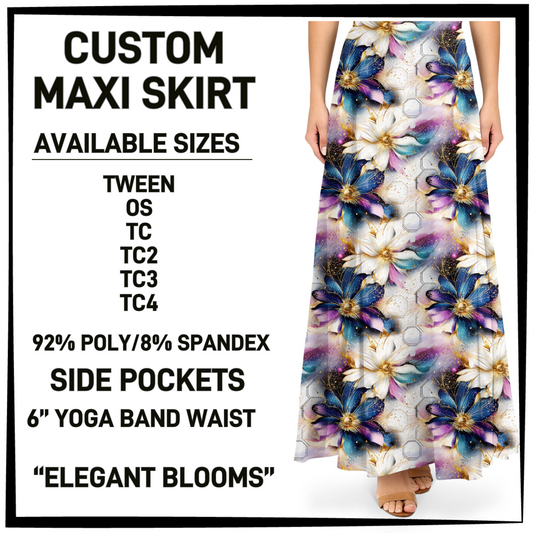 MX3K - Elegant Blooms Maxi Skirt with Pockets - Preorder Closing 2/24 ETA: Late April