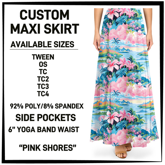 MX3K - Pink Shores Maxi Skirt with Pockets - Preorder Closing 2/24 ETA: Late April