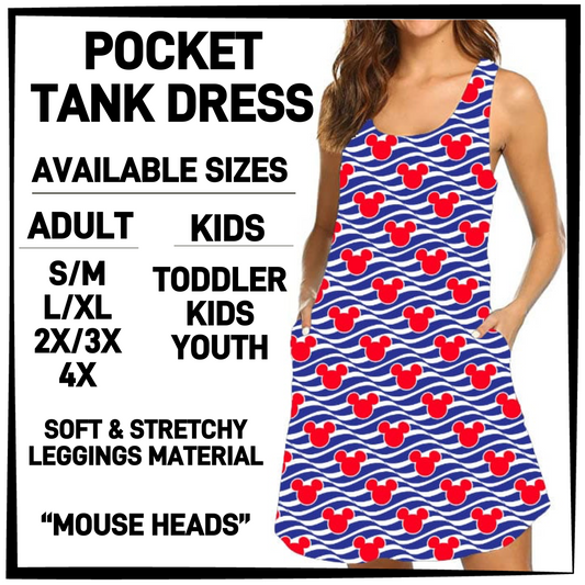 TK6D - Mouse Heads Tank Dress with Side Pockets - Preorder Closing 3/12 ETA: Late May
