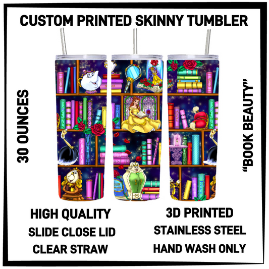 SK7T - Book Beauty 30oz Skinny Tumbler - Preorder Closing 3/17 ETA: Late May