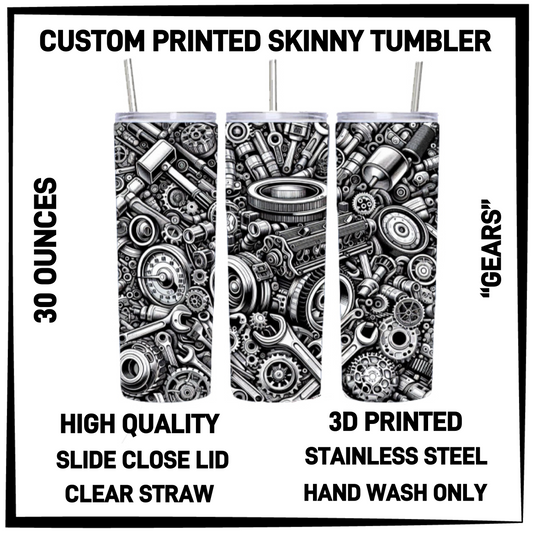 SK7T - Gears 30oz Skinny Tumbler - Preorder Closing 3/17 ETA: Late May
