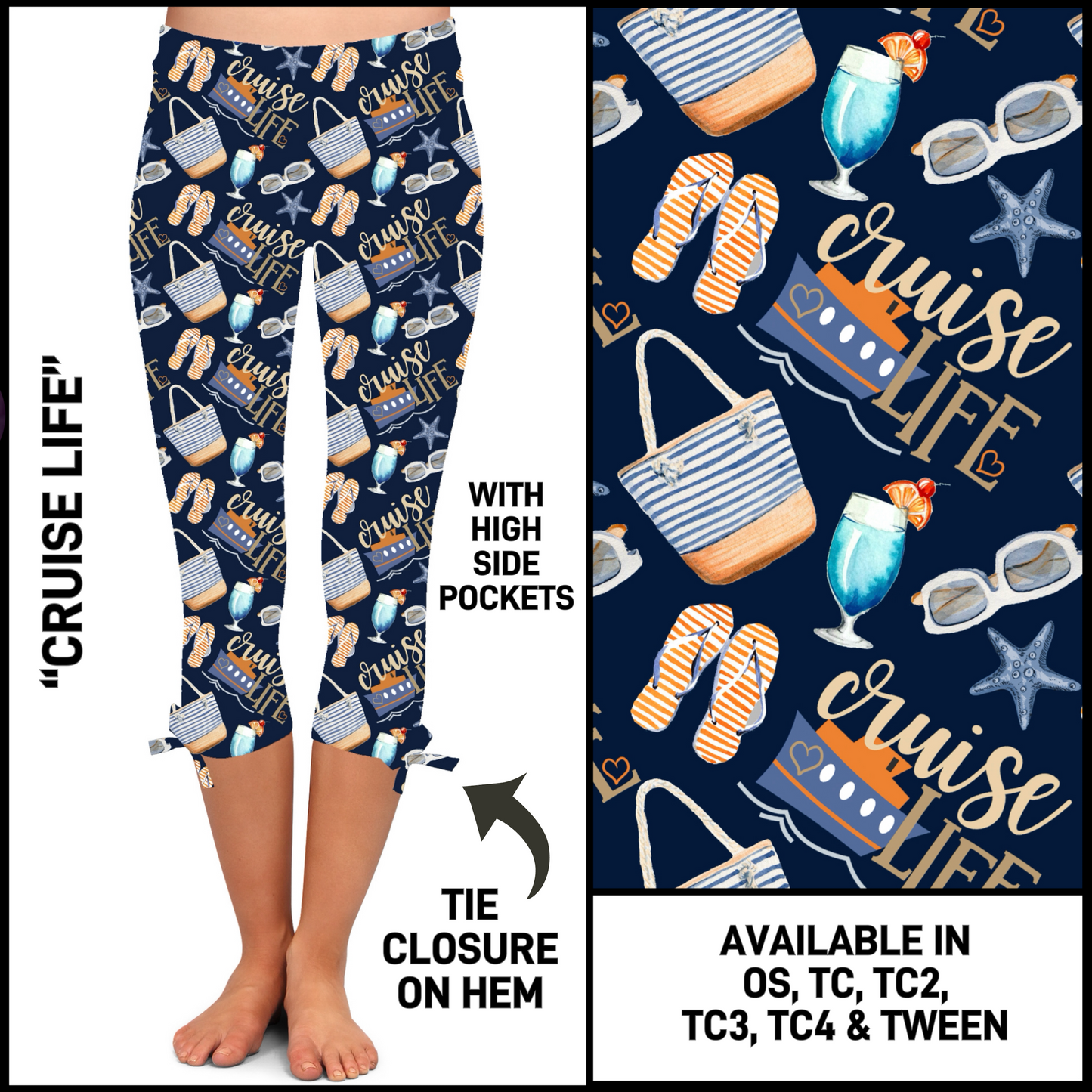 HM4T - Cruise Life Hem Tie Capris with Pockets - Preorder Closing 3/19 ETA: Late May