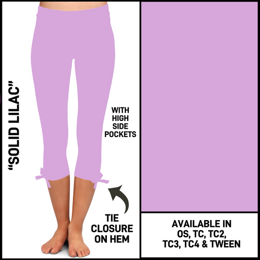 HM4T - Solid Lilac Hem Tie Capris with Pockets - Preorder Closing 3/19 ETA: Late May