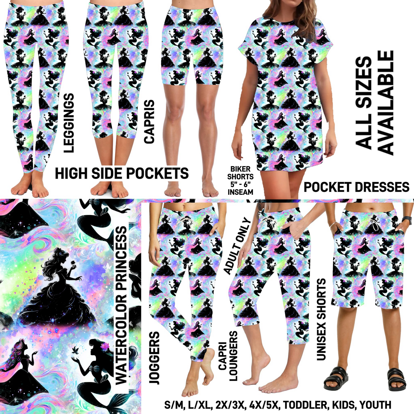 287BT - Watercolor Princess - Preorder Closing 3/22 ETA: Late June