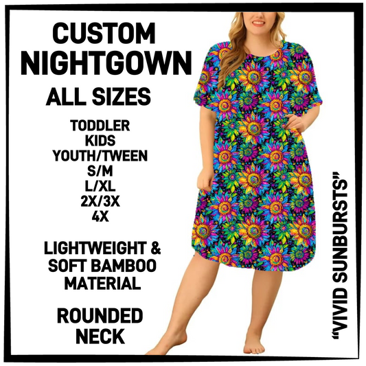 NG7W - Vivid Sunbursts Nightgown - Preorder Closing 4/14 ETA: Mid-June