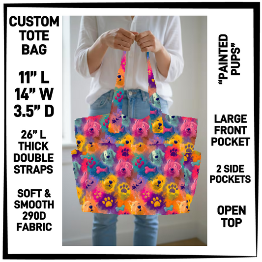 CT8B - Painted Pups Custom Tote Bag - Preorder Closing 4/23 ETA: Late June