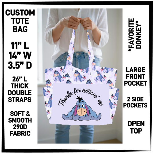 CT8B - Favorite Donkey Custom Tote Bag - Preorder Closing 4/23 ETA: Late June