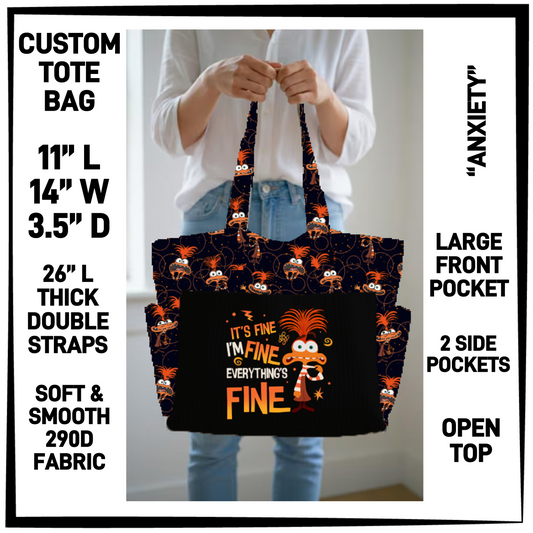CT8B - Anxiety Custom Tote Bag - Preorder Closing 4/23 ETA: Late June
