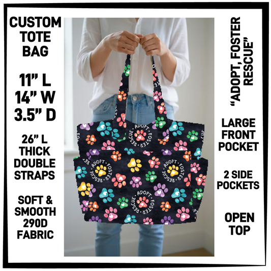 CT8B - Adopt, Foster, Rescue Custom Tote Bag - Preorder Closing 4/23 ETA: Late June