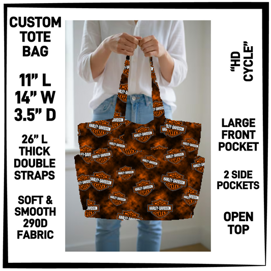 CT8B - HD Cycle Custom Tote Bag - Preorder Closing 4/23 ETA: Late June