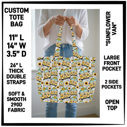 CT8B - Sunflower Van Custom Tote Bag - Preorder Closing 4/23 ETA: Late June