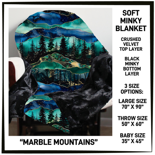 AU1M - Marble Mountains Minky Blanket - Preorder Closing 9/2 ETA: Late Oct