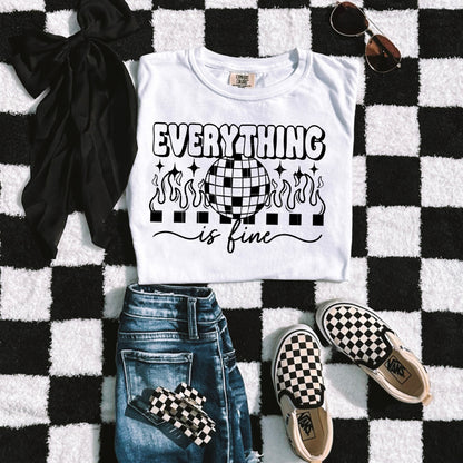 EVERYTHING IS FINE DISCO TEE