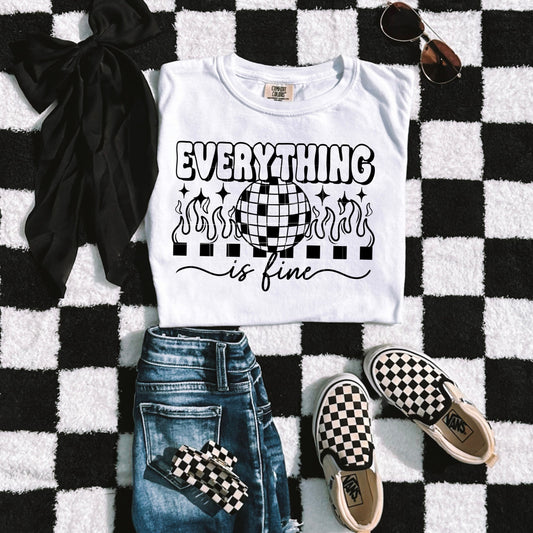 EVERYTHING IS FINE DISCO TEE