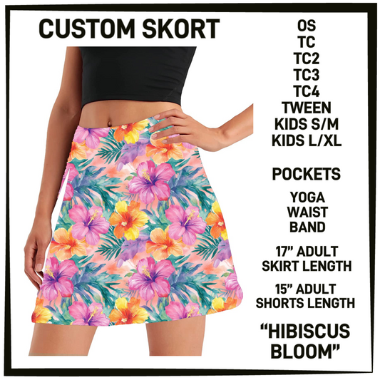 S0RK - Hibiscus Bloom Skort with Pockets - Preorder Closing 5/7 ETA: Early July