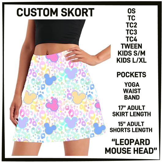 S0RK - Leopard Mouse Head Skort with Pockets - Preorder Closing 5/7 ETA: Early July