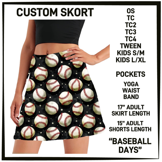 S0RK - Baseball Days Skort with Pockets - Preorder Closing 5/7 ETA: Early July