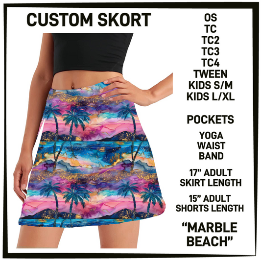 S0RK - Marble Beach Skort with Pockets - Preorder Closing 5/7 ETA: Early July