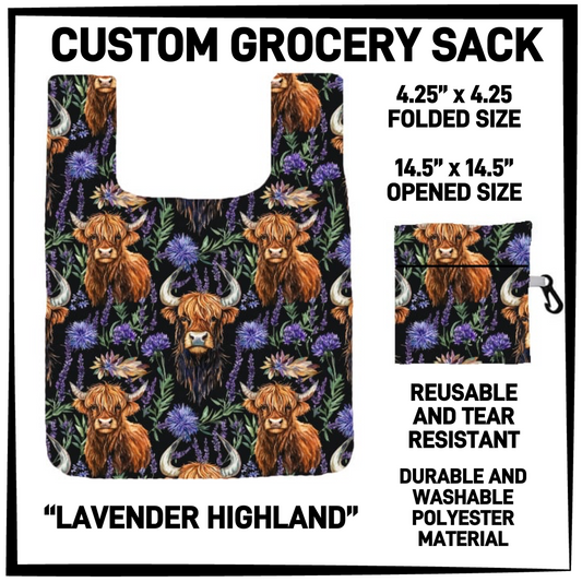 GRC4 - Lavender Highland Grocery Sack - Preorder Closing 9/10 ETA: Early Dec
