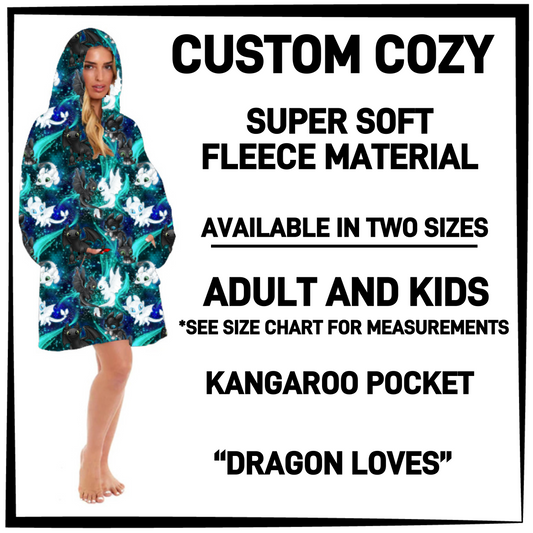 CZ2Y - Dragon Loves Hooded Cozy - Preorder Closing 9/15 ETA: Mid-Dec