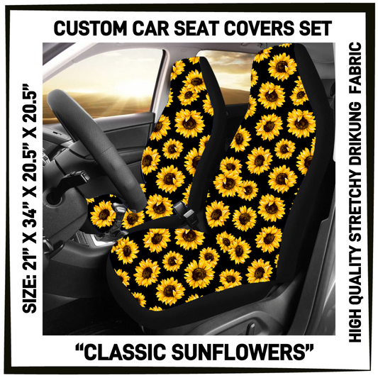 4CAR - Classic Sunflowers Car Seat Covers Set of 2 - Preorder Closing 5/12 ETA: Mid-July