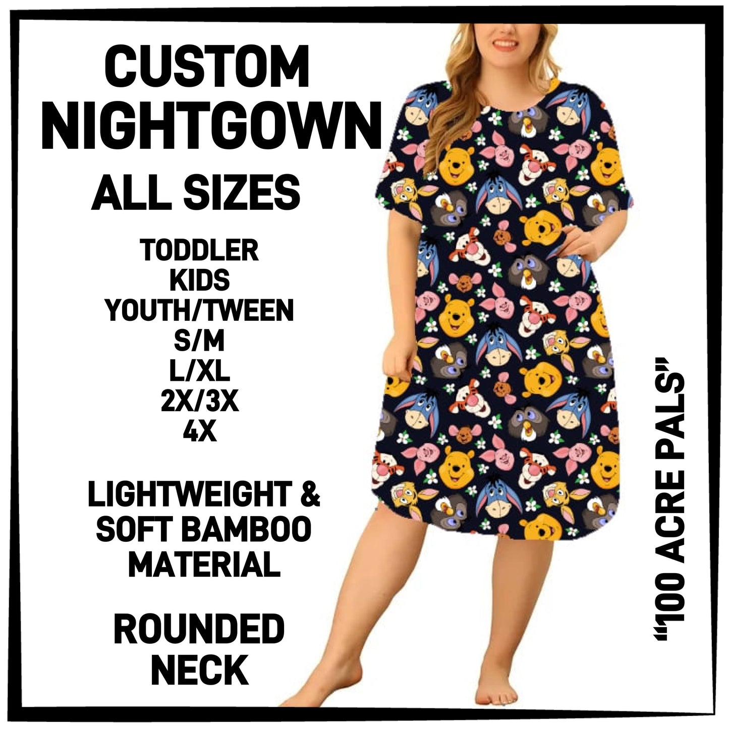 CN8G - 100 Acre Pals Nightgown - Preorder Closing 12/18 ETA: Mid-Feb