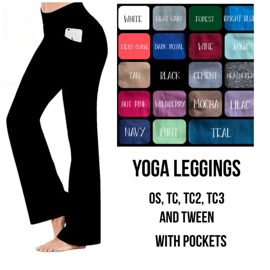 S6LC - Solid Color Yoga Leggings with Front Pockets - Preorder Closing 1/4 ETA: Early March