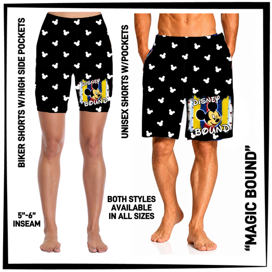 MS1S - Magic Bound Biker/Unisex Shorts with Pockets - Preorder Closing 6/4 ETA: Early Aug
