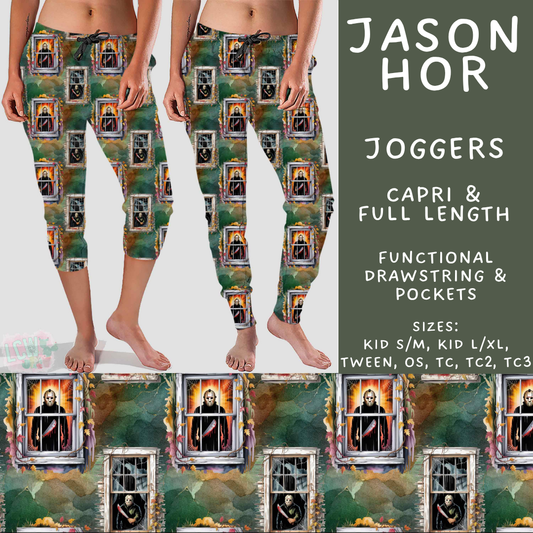 Batch #571 - Horror Windows - Closes 8/17 - ETA mid Oct - Jason Hor Full and Capri Length Joggers