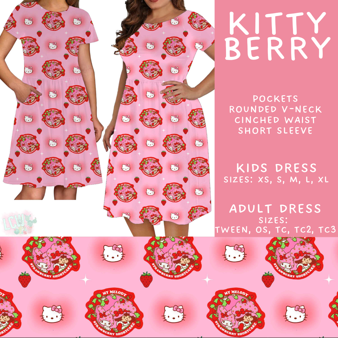 Batch #603 - September Request Run - Closes 10/26 - ETA mid/late Dec - Kitty Berry Adult & Kids Dresses